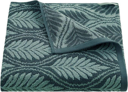 Martex Restore Fern Ogee Bath Towel – Soft, Absorbent, Moisture-Wicking and Quick to Dry – Lightweight for Everyday Use – Comfortable Feel with Convenient Loop for Hanging – 30" x 56" – Jade