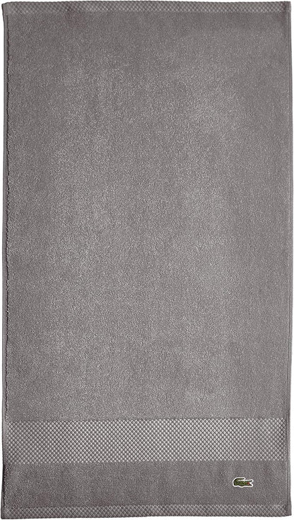 Lacoste Heritage 100% Supima Cotton Hand Towel, Meteorite, 16" x 30" – Highly Absorbent & Quick Drying, Premium Super Soft Bath Towel, Bathroom Essential, Gift for All Occasions, Machine Washable