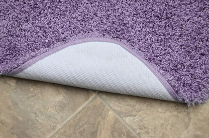 Garland Rug Jazz Nylon Washable 24 in. x 40 in. Purple Bath Rug Soft, Absorbent, and Stylish for Your Bathroom