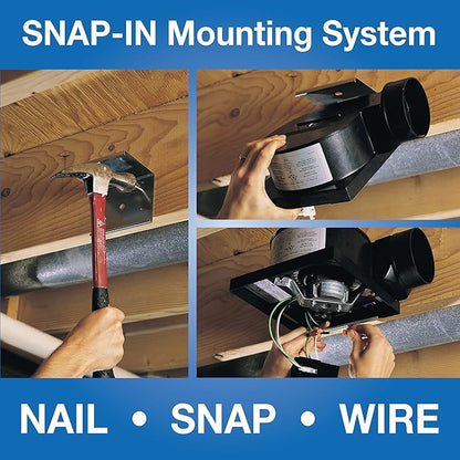 Air King BFQ50 ENERGY STAR® Qualified SNAP-IN Exhaust Fan, 50 CFM
