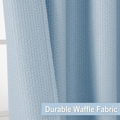 Berry Cute Shower Curtain, Embossed Textured Fabric Shower Curtain for Bathroom - Soft Cloth & Hotel Spa Luxury, Water Repellent, Machine Washable Shower Curtain, 72X72, Glacier Blue