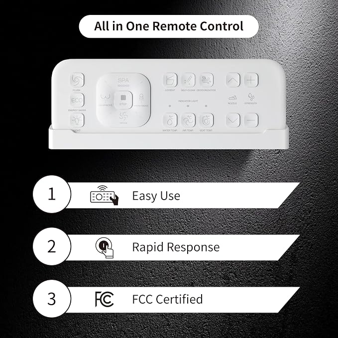 Luxury Smart Toilet, Bidet Toilet with ADA Chair Height, Auto Open/Close, 1000 Gram MaP Auto Flush, Warm Water/Dryer, Deodorization, Elongated Heated Seat, Smart Toilet with Bidet Built in | MAP 1000g Auto-Flush, Hot & Cold Bubble Spa Wash, ADA Height ...