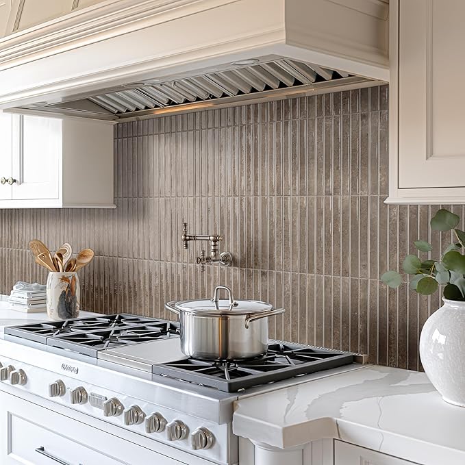 MSI Marino Silken Fog Glossy Porcelain Fluted Wall Tile for Bathroom, Kitchen Backsplash, Accent Wall Tile, and Shower Wall Tile, Sample Tile