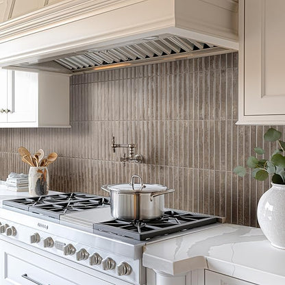 MSI Marino Silken Fog Glossy Porcelain Fluted Wall Tile for Bathroom, Kitchen Backsplash, Accent Wall Tile, and Shower Wall Tile, Sample Tile