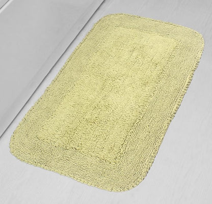 Home Weavers Radiant Collection 100% Cotton Bathroom Rugs Set, Machine Washable Rug, Extra Soft and Absorbent Bath Rug, Kitchen Mat, Bath Mat Set, Bath Floor Mat Non Slip, 24"x40" Rectangle, Green
