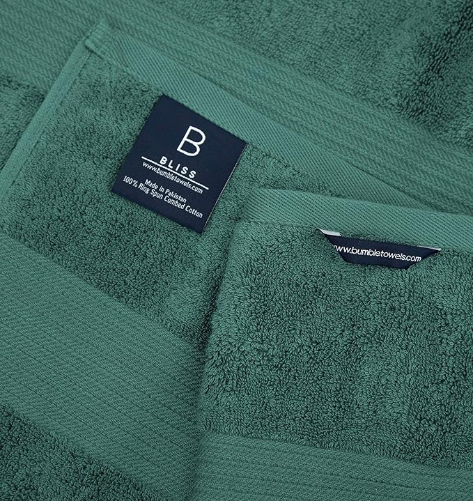 Luxury Oversized Bath Towels | 650 GSM, 34" x 56" | Hotel Quality, Soft & Highly Absorbent | Quick Dry, Thick, Combed Cotton Bathroom Towels | Deep Teal - 4 Pack