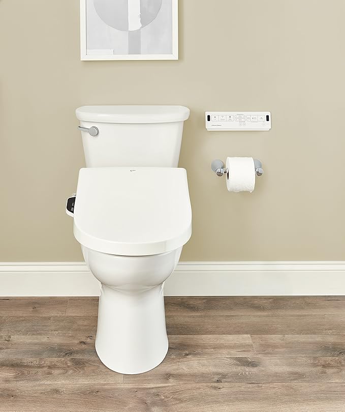 American Standard 8012A70GRC-415 INAX Heated Shower Toilet Bidet Seat with Remote Control + Dual Nozzle, White