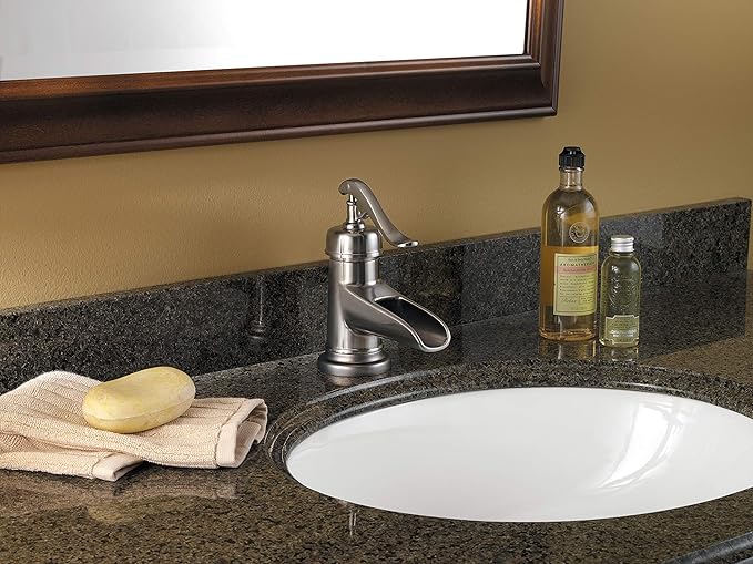 Pfister LFM42YPKK Ashfield Single Control 4" Centerset Bathroom Faucet in Brushed Nickel, Water-Efficient Model