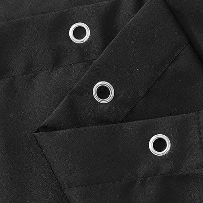 N&Y HOME Fabric Shower Curtain or Liner with Weighted Magnets - Hotel Quality Opaque Black Shower Curtain for Bathroom, Machine Washable, Water Repellent - Black, 72x72 (Pack of 2)