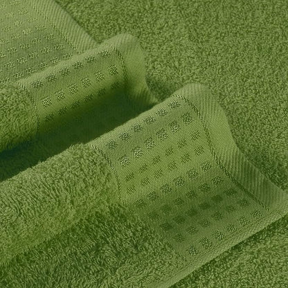 GLAMBURG 100% Cotton 2 Pack Oversized Bath Towel Set 28x55 Inches, Ultra Soft Highly Absorbant Compact Quickdry & Lightweight Large Bath Towels, Ideal for Gym Travel Camp Pool - Kiwi Green