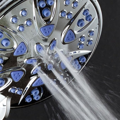 AquaDance Antimicrobial – Anti-Clog High-Pressure 6-Setting Shower Head with Microban Nozzle Protection from Growth of Mold, Mildew & Bacteria for Stronger Shower! 4" Sunset Blue | More Power, Better Shower Hygiene! Lifetime Antimicribial Nozzle Protec...