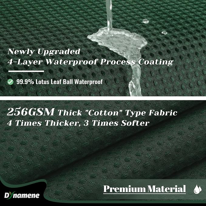 Stall Waffle Shower Curtain 256 GSM Heavy Fabric 54x72 Dark Green | 54 Inch Wide, Thick Cloth, Weighted Hem, Water Repellent, Hotel Luxury Polyester Shower Curtain Set for Bathroom 10 Hooks