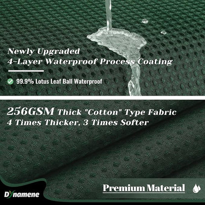 Stall Waffle Shower Curtain 256 GSM Heavy Fabric 36x72 Dark Green | Narrow Half Size, Thick Cloth, Weighted Hem, Water Repellent, Hotel Luxury Polyester Shower Curtain Set for Bathroom 6 Hooks