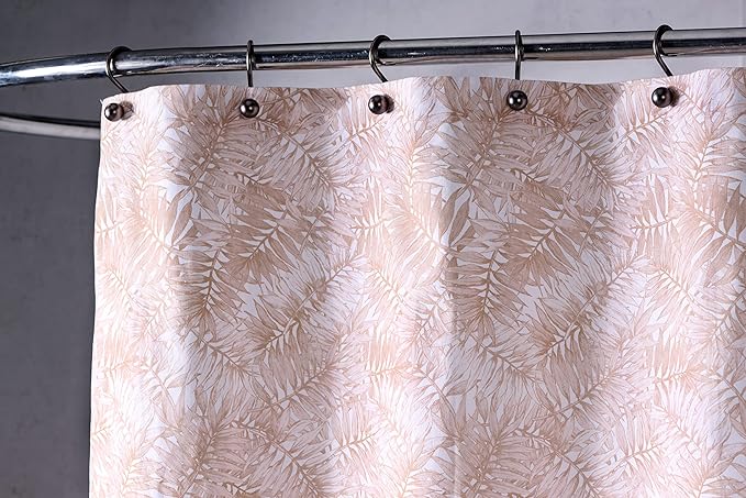 Maison d' Hermine Shower Curtain 100% Cotton One Panel 70"x72" Washable Fabric Shower Curtains for Bathroom, Easy Hanging with 12 Button Holes - Home Hotel Spa Easter Gifts (Bamako)