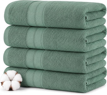 Modern Threads 4-Pack SpunLoft Bath Towel 30x54 - Eucalyptus