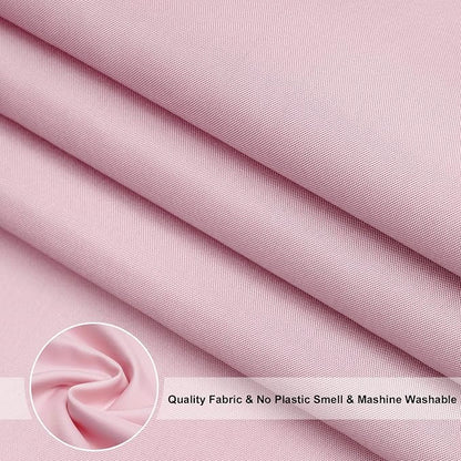EurCross Pink Fabric Shower Curtain Liner 72 x 72 inches with Hooks, Water Resistant Chic Girlish Bathroom Décor for Bathroom Hotel Quality