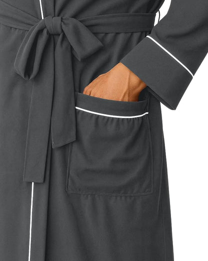 Cotton Blend Lightweight Knit Robe for Men Soft Loungewear Bathrobe