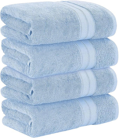Modern Threads 4-Pack SpunLoft Bath Sheet White 35x68
