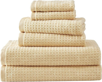 Tommy Bahama - Bath Towels, Highly Absorbent & Soft Bathroom Essentials, Low Linting & Fade Resistant, Oeko-Tex Certified (Northern Pacific Sun Yellow, 6-Piece)