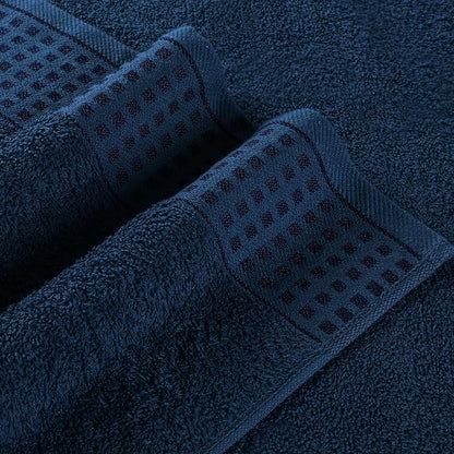 GLAMBURG 100% Cotton Ultra Soft 6 Pack Towel Set, Contains 2 Bath Towels 28x55 Inches, 2 Hand Towels 16x24 Inches & 2 Wash Coths 12x12 Inches, Compact Absorbent Lightweight & Quickdry - Mineral Blue