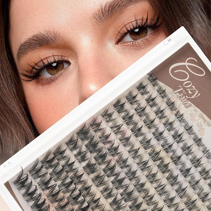 JMS&JMS Spikes Lash Clusters, Anime Eyelashes, Invisible Band Lash Clusters | C Curl 8-18Mix Natural Wispy Eyelashes Manga Cluster Eyelash Extensions for Beginner
