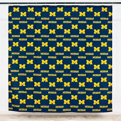 Everything Comfy Michigan Wolverines Bright and Colorful Shower Curtain Cover 70" x 72"