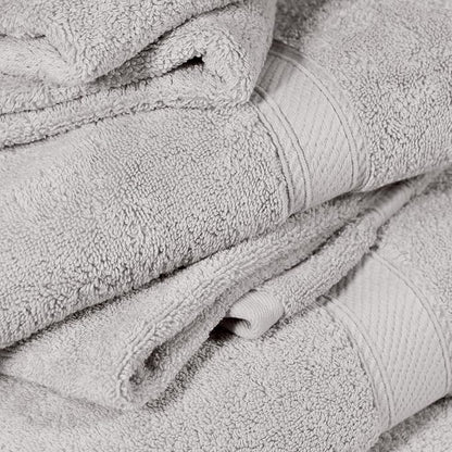 SUPERIOR Egyptian Cotton Ultra Plush & Absorbent, 6 Piece Set, Silver | Quick Dry, Soft Luxury Towel Set, Bath Essentials, Guest Bath, Spa, 2 Bath, 2 Hand, 2 Face Towels, Madeline Towels