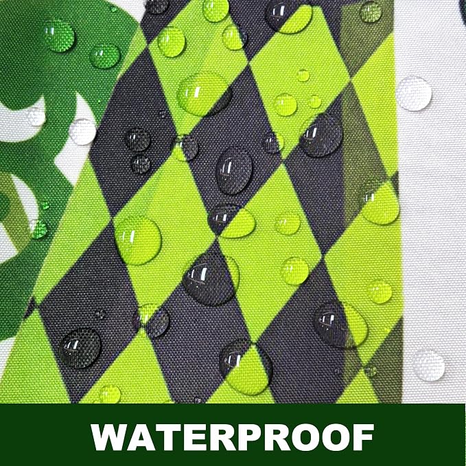 St. Patrick's Day Shower Curtain Shamrock Shower Curtains Waterproof Fabric Bath Curtains with 12 Hooks for St. Patricks Day Home Bathroom Decor, 72 x 72 Inches