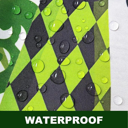 St. Patrick's Day Shower Curtain Shamrock Shower Curtains Waterproof Fabric Bath Curtains with 12 Hooks for St. Patricks Day Home Bathroom Decor, 72 x 72 Inches