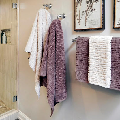 SKL Home CloudSoft Hand Towel Set, 2-Piece, 100% Cotton Luxury, Oatmeal | Premium spa-level quality. 600 GSM weight. Ultra plush & absorbent. For use in the bathroom, kitchen, bar or any sink space.