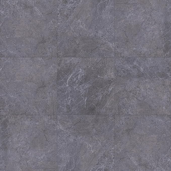 Lareko 60Sq.Ft Grey Marble Peel and Stick Vinyl Floor Tiles,60 Tiles - 12" x 12",Waterfproof and Self Adhesive Vinyl Sticker Tiles,Laminate Flooring for for Kichen,Bathroom,Dining Room(Grey)