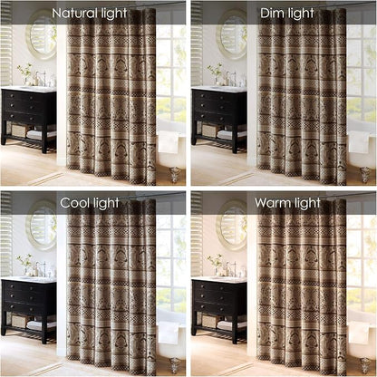 Madison Park Bellagio Taupe Shower Curtain, Transitional Shower Curtains for Bathroom, 72 X 72, Beige (Pack of 4)