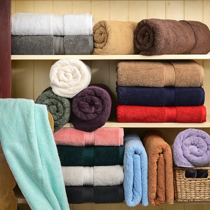Superior Egyptian Cotton Plush & Absorbent, Face Towel Set of 6, Toast | Quick Dry, Soft Luxury Towel Set, Bath Essentials for Bathroom, Guest Bath, Spa, 2 Piece Face, Madeline Towels