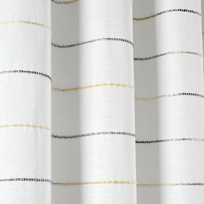Lush Decor Ombre Stripe Yarn Dyed Cotton Shower Curtain, 72" W x 72" L, Navy & Multi - Fabric Shower Curtains - Striped Bathroom Curtain - Farmhouse & Coastal Decor
