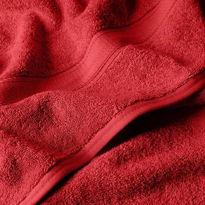 Superior Egyptian Cotton Plush & Absorbent, Bath Towel Set of 4, Red | Quick Dry, Soft Luxury Towel Set, Bath Essentials for Bathroom, Guest Bath, Spa, 4 Piece Bath, Madeline Towels