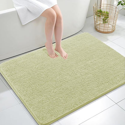 OLANLY Large Bathroom Rugs 40x32, Extra Soft Absorbent Chenille Bath Rugs | Vanilla, Quick-Drying Rubber Backing, Machine Washable Bath Mat for Bathroom Floor, Tub and Shower, Home Decor Accessories