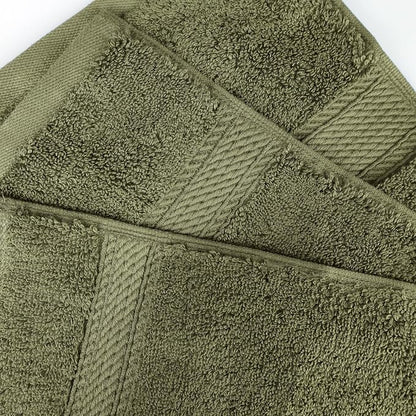 SUPERIOR Egyptian Cotton Pile Plush Bath Sheet, 2 Piece Set, Forest Green | Highly Absorbent, Ultra Soft Luxury 800 GSM Towel Set for Bathroom, Shower, Hotel Essentials Oversize Plush Madeline Towels