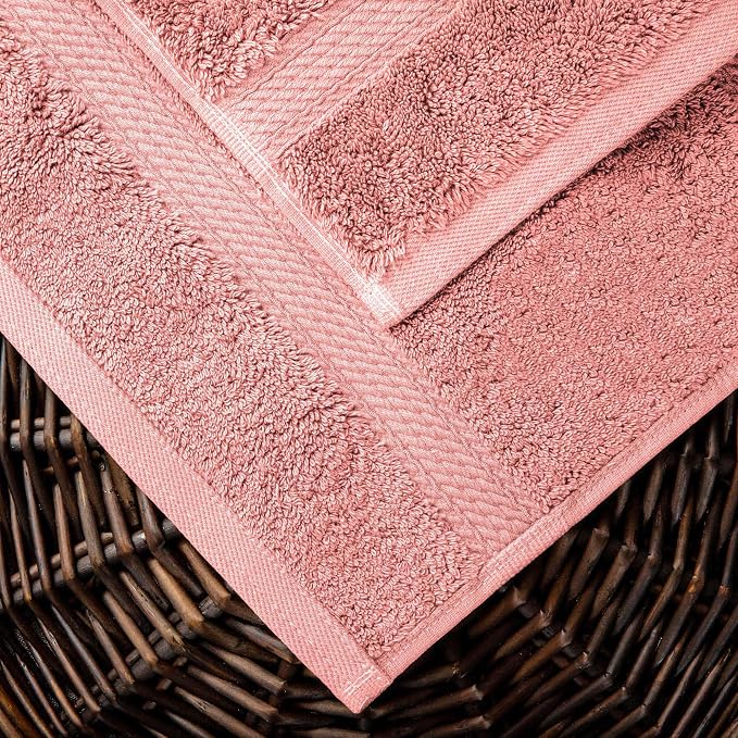 Superior Egyptian Cotton Ultra Plush & Absorbent, 10 Piece Set, Tea Rose | Quick Dry, Soft Luxury Towel Set, Bath Essentials, Guest Bath, Spa, 2 Bath, 4 Hand, 4 Face Towels, Madeline Towels
