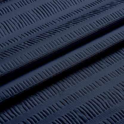 Aiyufeng Moga Navy Blue Fabric Shower Curtains for Bathroom - Blue Hotel Spa Polyester Cloth Bath Curtain with 12 Holes, 72x72, Machine Washable, Navy Blue