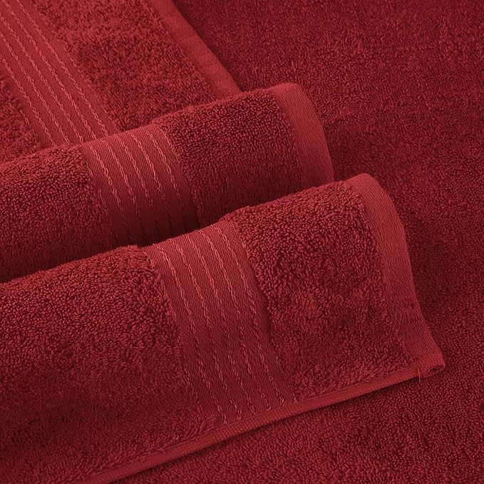 Elegant Comfort Premium Super Soft Highly Absorbent 1 Piece Oversized Bath Sheet - 40" x 80" inch, Luxurious Hotel Spa Quality 100% Turkish Cotton Extra Large Bath Towels for Adults, Burgundy