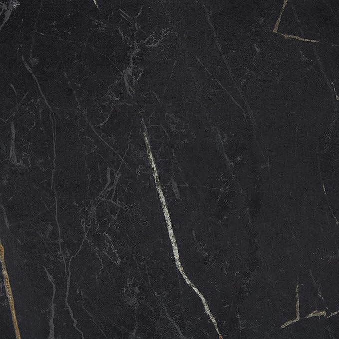 Daltile Perpetuo 12" x 12" Marble Look Porcelain Floor Tile in Matte Infinite Black for Kitchen, Bathroom, Living Room Floors | (13 PC Per Carton) (12.22 SQFT Per Carton)