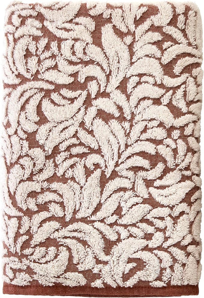 SKL Home Renan Bath Towel, 100% Turkish Cotton, Clay Oxford | 600 GSM weight. Spa-level quality. Soft & absorbent, textured jacquard.