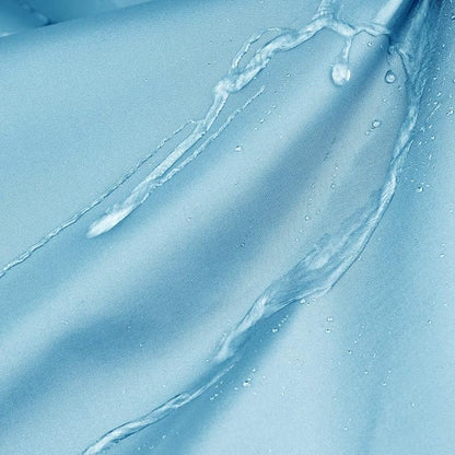 UFRIDAY Shower Curtain with Mesh Window, 72x72 inch Fabric Shower Curtain for Bathroom and Bathtubs,Machine Washable,Water Repellent,Hotel Quality,Light Blue