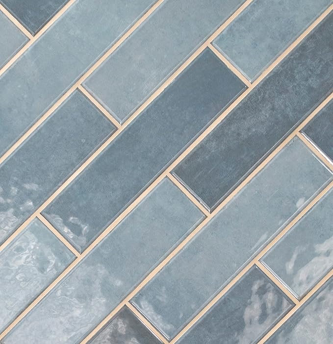 MSI Renzo Denim Glossy Ceramic Subway Tile for Bathroom, Kitchen & Shower,Sample