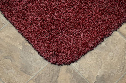 Garland Rug 2-Piece Jazz Shaggy Washable Nylon Bathroom Rug Set, Chili Pepper Red