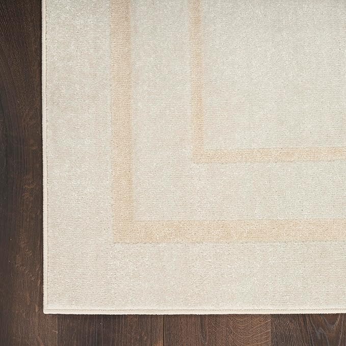 Nourison Home Nourison Essentials Ivory Gold 4' x 6' Area Rug - Easy Clean, Non Shedding, Bed Room, Living Room, Dining Room, Kitchen (4' x 6')
