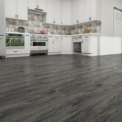 MULGREAT Peel and Stick Floor Tile, 54 Sq.Ft Self Adhesive Vinyl Flooring Plank, 36 Pieces Waterproof Heavy Duty Wood Grain Tiles, 36"x6" DIY Planks for Apartment Bathroom, Wooden Knot Pattern