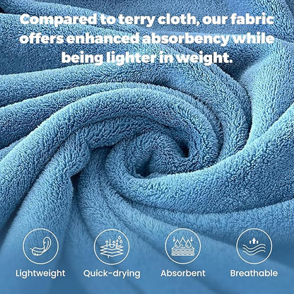 PJGGZ Towel Robe for Men - Ultra-Absorbent Soft Quick Dry Towel Bathrobe Kimono for Shower, Spa & Hotel