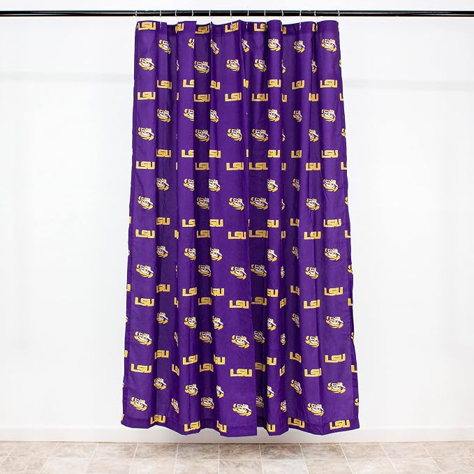 Everything Comfy LSU Tigers Bright and Colorful Shower Curtain Cover 70" x 72"