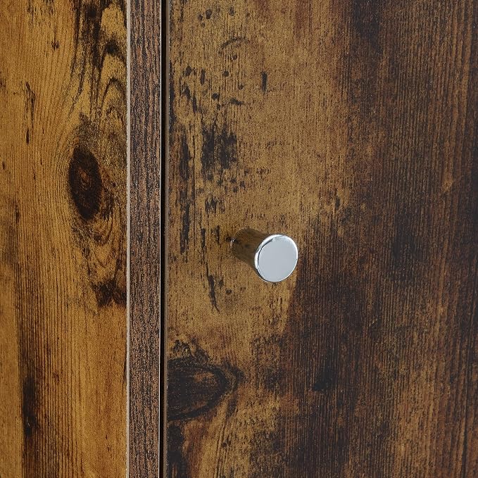 Xtra Storage Three-Door Cabinet with Shelf in Walnut Wood Finish